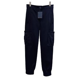 Pantalones Louis Vuitton Monogram de algodón negro