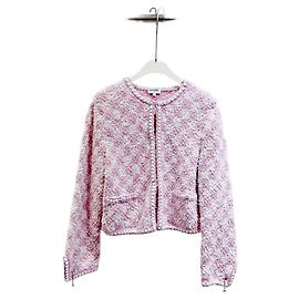 Cardigan Chanel Rosa in Cotone Taglia 38