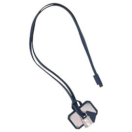 Hermès HERMES Okelley GM Necklace Leather Navy