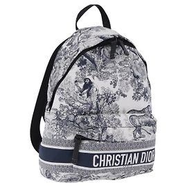 Autre Marque Christian Dior Toile de Jouy Rucksack Nylon Navy White