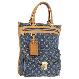 LOUIS VUITTON Saco Tote Shopper Plano em Denim Monogram Azul M95018 LV