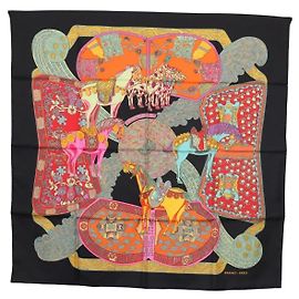 Hermès HERMES Carre 90 Schal
ART des STEPPES
Seide Schwarz