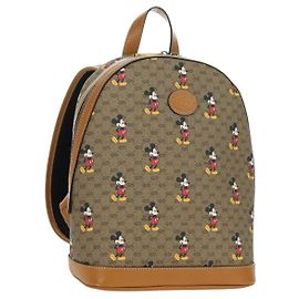GUCCI Micro GG Supreme Disney Backpack PVC Beige Gold 552884