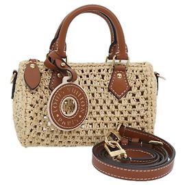 LOUIS VUITTON Nano Speedy Hand Bag Raffia Leather Beige M83525 LV