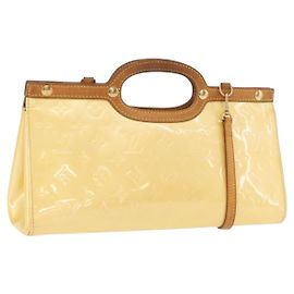 LOUIS VUITTON Monogram Vernis Roxbury Drive Hand Bag Perle M91374