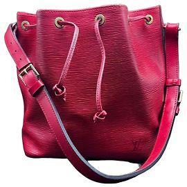 Borsa a secchiello Louis Vuitton Noé in pelle Epi rossa