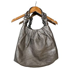 Borsa in pelle argentata Loewe