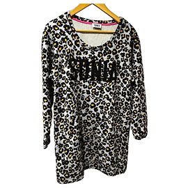 Sonia Rykiel Sudadera de leopardo gris y amarillo