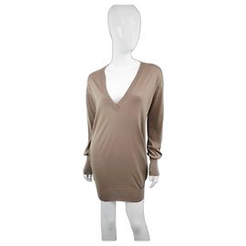 Camisola Gucci em cashmere e seda bege