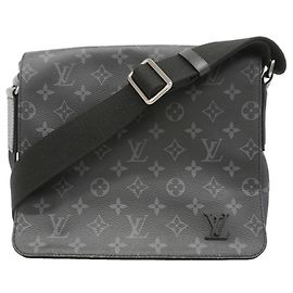 Borsa a tracolla Louis Vuitton Monogram Eclipse District PM