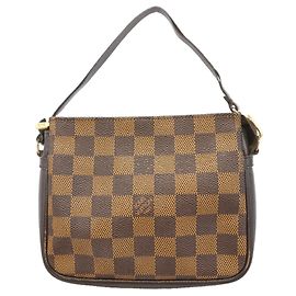 Louis Vuitton Damier Trousse Makeup Bag/Pouch N51982 Ebene