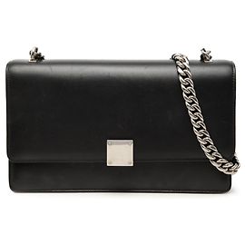Céline Celine Black Small Leather Case Chain Flap