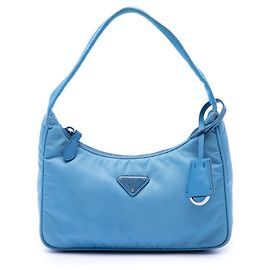 Borsa a tracolla Prada Blue Mini Tessuto Re Edition 2000