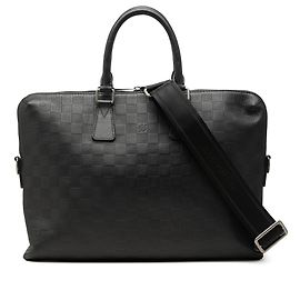 Louis Vuitton Black Damier Infini Porte Documents Jour