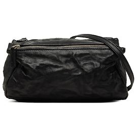 Givenchy Black Mini Wrinkled Sheepskin Pandora Crossbody