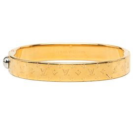 Brazalete Rígido Louis Vuitton Gold Plated Nanogram S