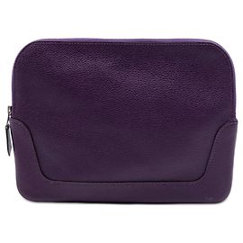 Pouch piatta Hermès Purple Clemence