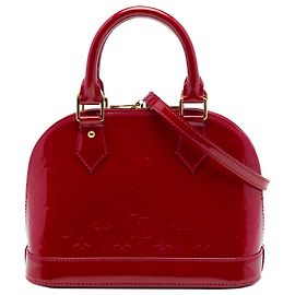 Louis Vuitton Red Monogram Vernis Alma BB