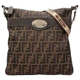 Fendi Brown Zucca Canvas Selleria Crossbody