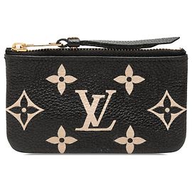 Louis Vuitton Portaobjetos Key Pouch Monogram Empreinte Bicolor Negro
