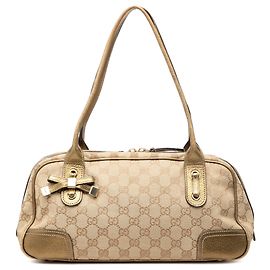Borsa a tracolla Gucci Princy in tela GG beige