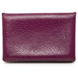 Porta-cartões Hermès Calvi em Chevre Mysore Purple