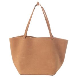 The Row Tote Park Three in nubuck beige