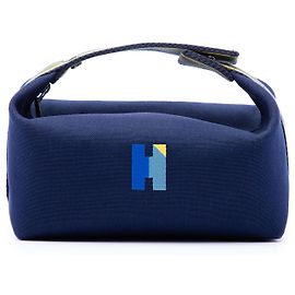 Custodia Pavillon Hermès Blue Small Toile Bride A Brac H