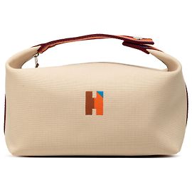 Custodia Pavillon Hermès Brown Large Toile Bride A Brac H