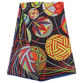 Hermès Black L Art du Temari Seidentuch 90