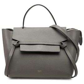 Céline Celine Mini Gürteltasche aus gegräubtem Kalbsleder Grau