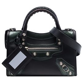 Balenciaga Borsa City Giant 21 Motocross in nappa e vernice nera