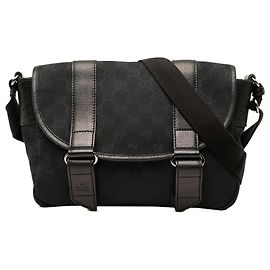 Borsa a tracolla Gucci in tela GG nera
