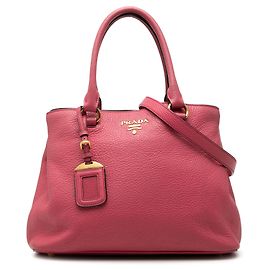 Borsa Tote Aperta Convertibile Prada Pink Vitello Daino