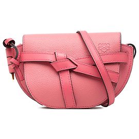 Borsa a tracolla Mini Gate in pelle rosa LOEWE