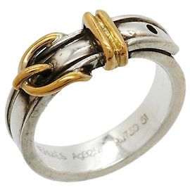 Hermès Anello Hermes Ceinture in Oro Giallo e Argento