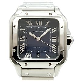 Orologio da uomo Cartier Santos de LM WSSA0030 Quadrante Blu