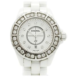 Chanel J12 Diamond H2429 Damenuhr Weißes Zifferblatt