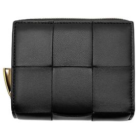 Cartera de piel bi-fold Bottega Veneta Cassette Small Maxi Intrecciato