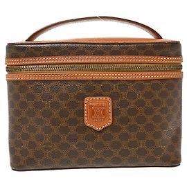 Céline Celine Top Handle Vanity Box Triomphe Coated Canvas