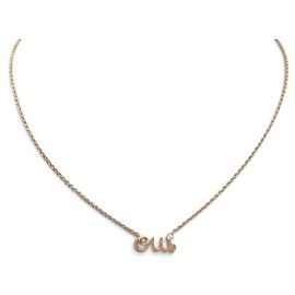 Christian Dior NUOVO COLLANA DIOR DIORAMOUR JOUI95035 ORO ROSA 18K 3.7GR & DIAMANTE