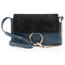 Chloé Borsa a tracolla Chloe Faye Small in pelle di vitello e camoscio