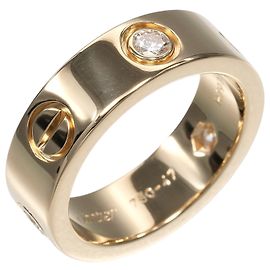 Cartier Love 3 Diamanten Ring 18K Gelbgold mit Diamanten