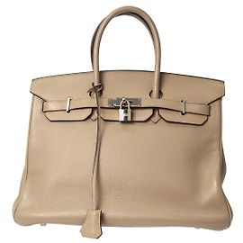 Hermès Hermes Birkin Beige Epsom mit Palladium Hardware 35
