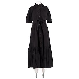 Autre Marque Vestido de algodón negro ME+EM