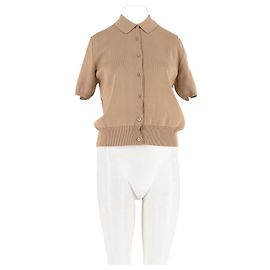 Autre Marque Top de corte recto beige THE FRANKIE SHOP