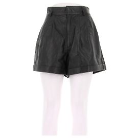 Autre Marque MANOKHI Leder Shorts Schwarz