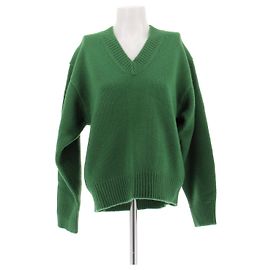Totême Grüner Kaschmirpullover