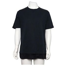 Dior Black Oblique Trotter T-Shirt mit kurzen Ärmeln aus Seide, Layered-Look