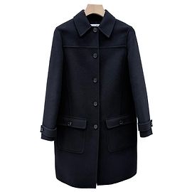 Dior Abrigo chaqueta de lana para mujer negro